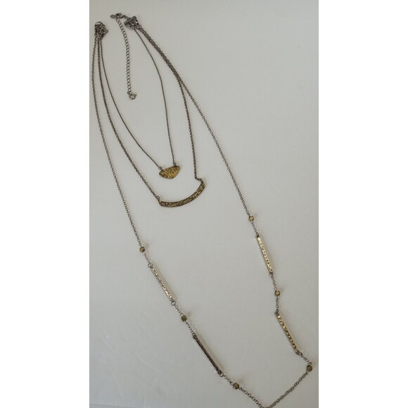 Premier Designs Jewelry Down to Earth 16" - 34" +4" Necklace 3 Removable Strands - Picture 2 of 9